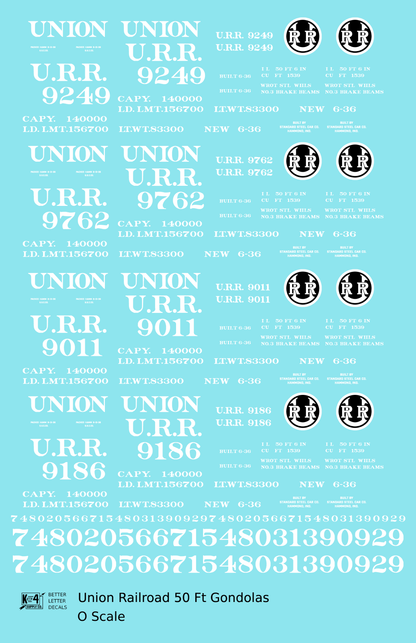 Union Railroad 50 Ft Gondola White