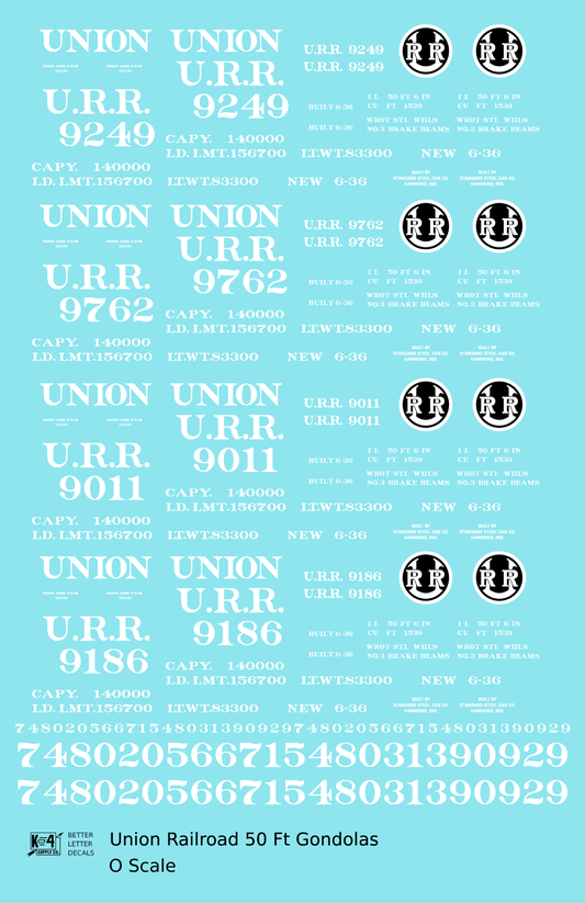 Union Railroad 50 Ft Gondola White