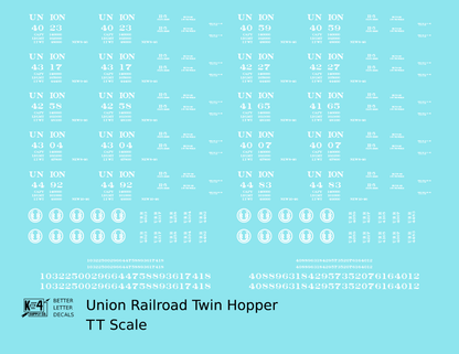 Union Railroad Twin Hopper White