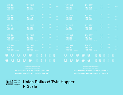 Union Railroad Twin Hopper White