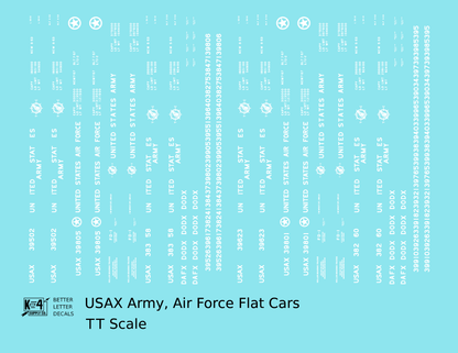 USAX Army and Air Force Flat Car White