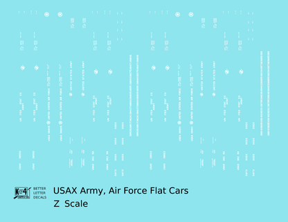 USAX Army and Air Force Flat Car White