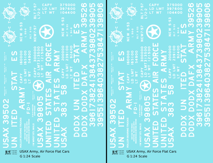 USAX Army and Air Force Flat Car White