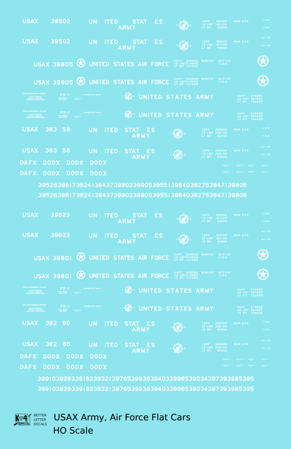 USAX Army and Air Force Flat Car White