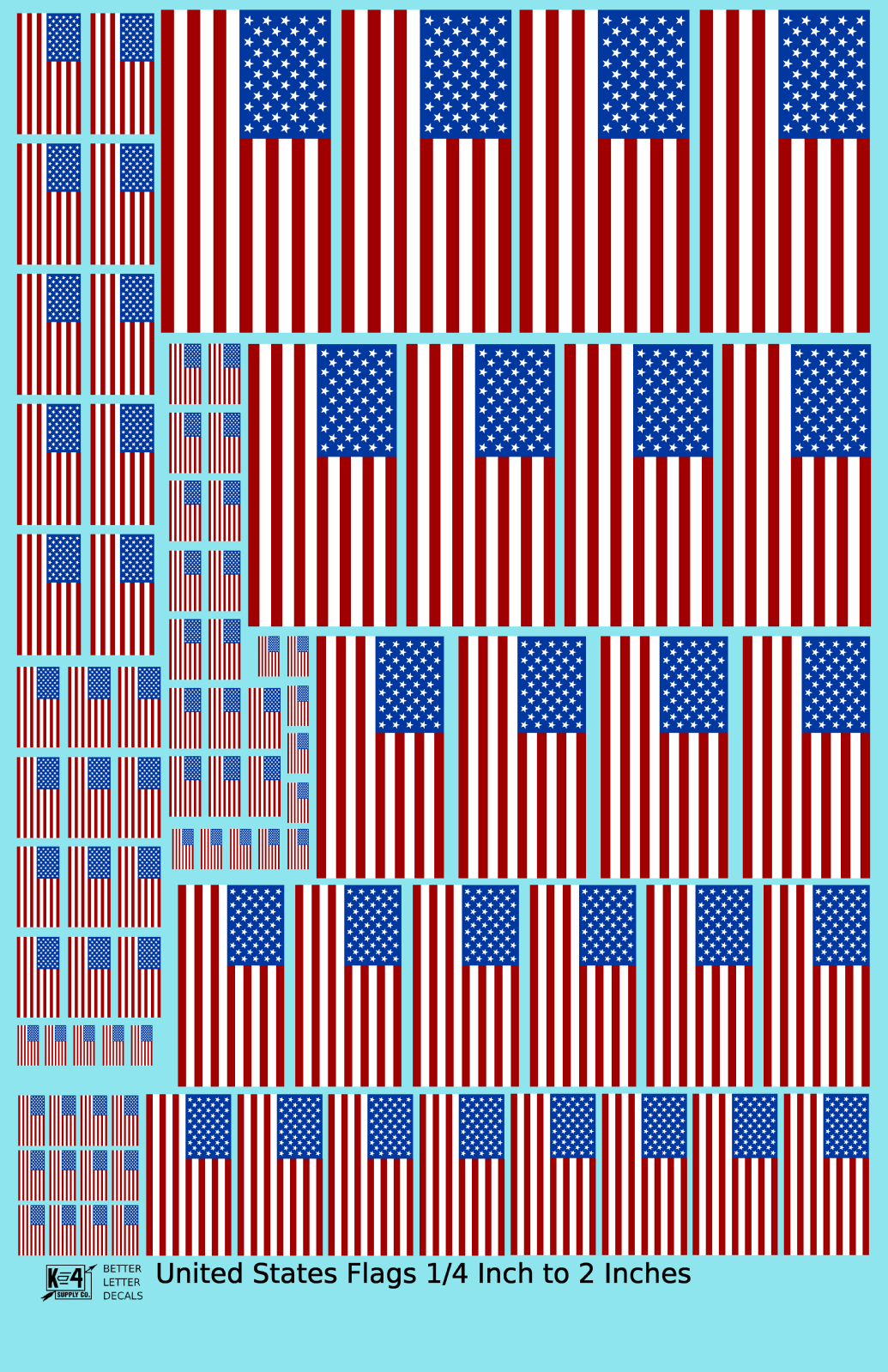 50 Star United States Flags  Red White and Blue
