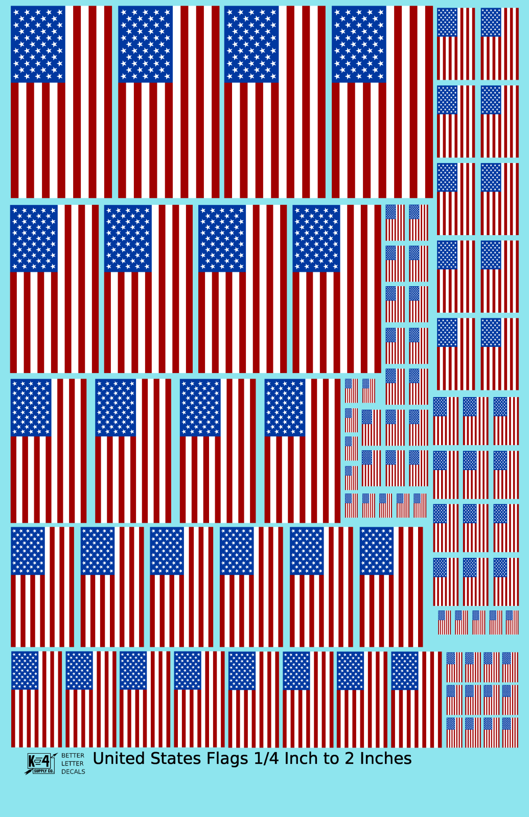 50 Star United States Flags REVERSED  Red White and Blue