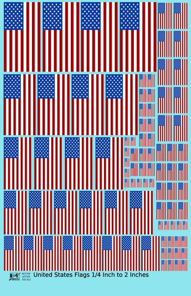 50 Star United States Flags REVERSED  Red White and Blue