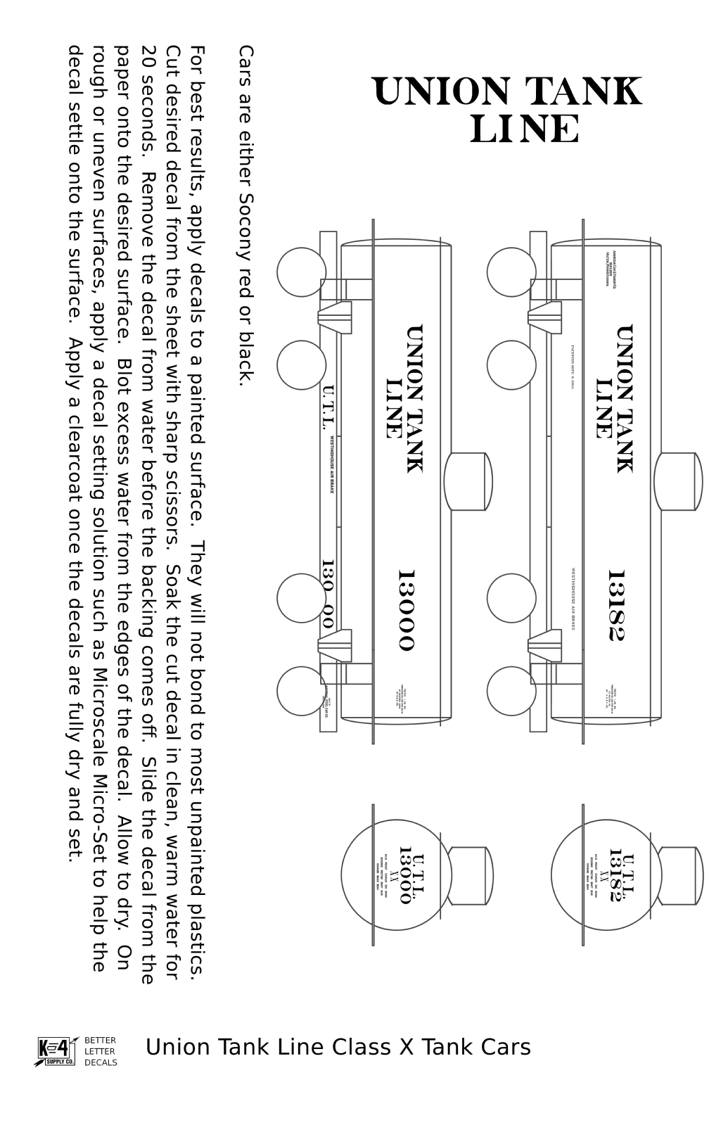 Union Tank Line Class X Tank Car White