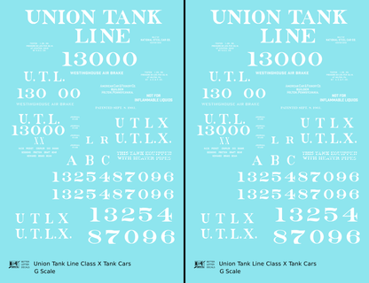Union Tank Line Class X Tank Car White