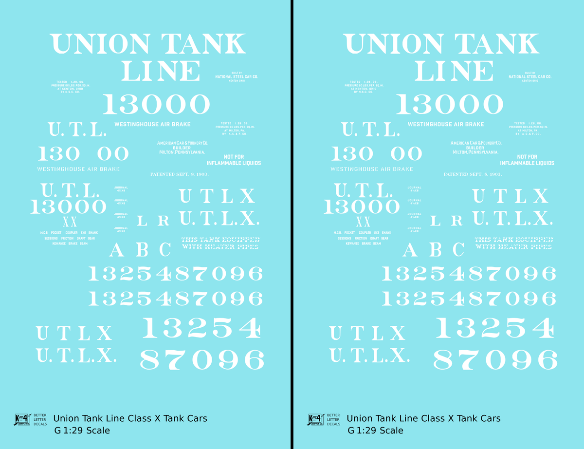 Union Tank Line Class X Tank Car White