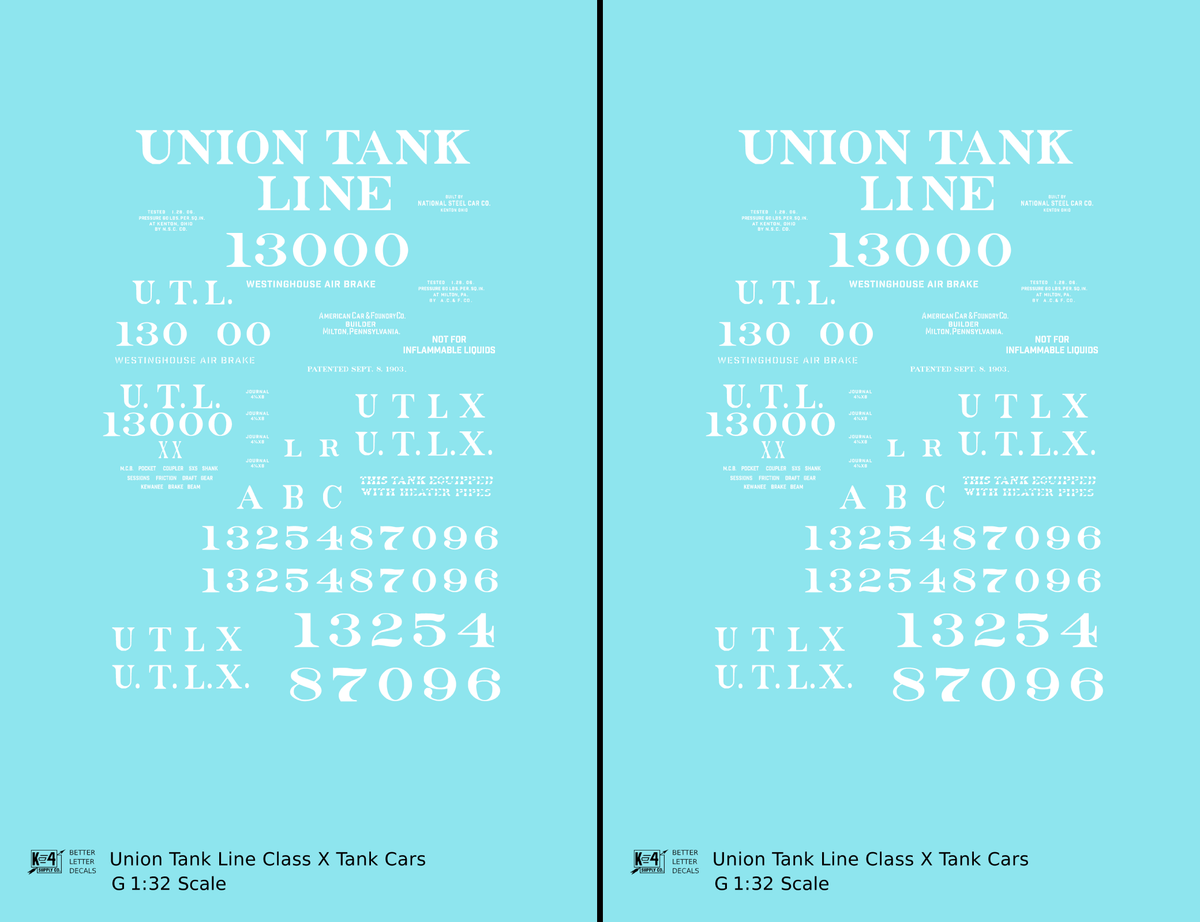 Union Tank Line Class X Tank Car White