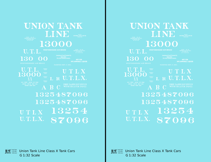 Union Tank Line Class X Tank Car White