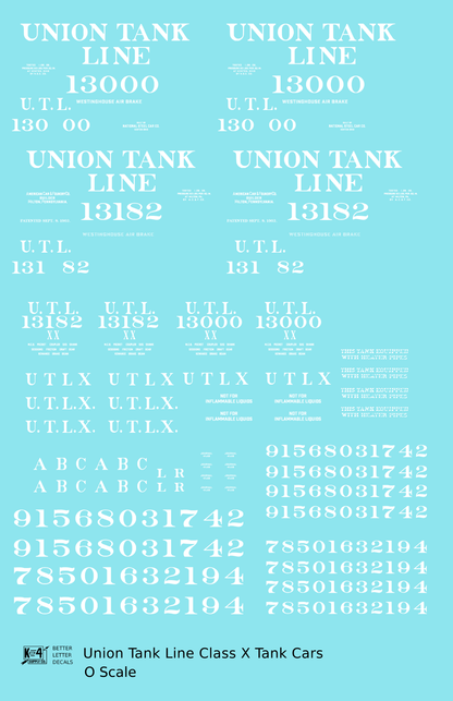 Union Tank Line Class X Tank Car White