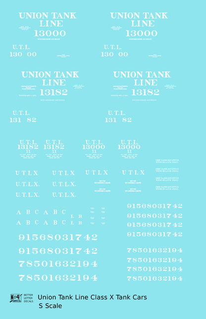 Union Tank Line Class X Tank Car White