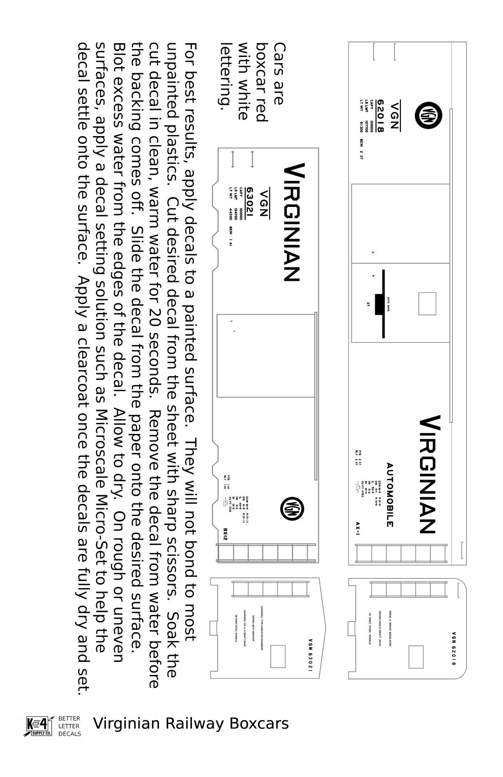 Virginian 40 / 50 Ft Boxcar White