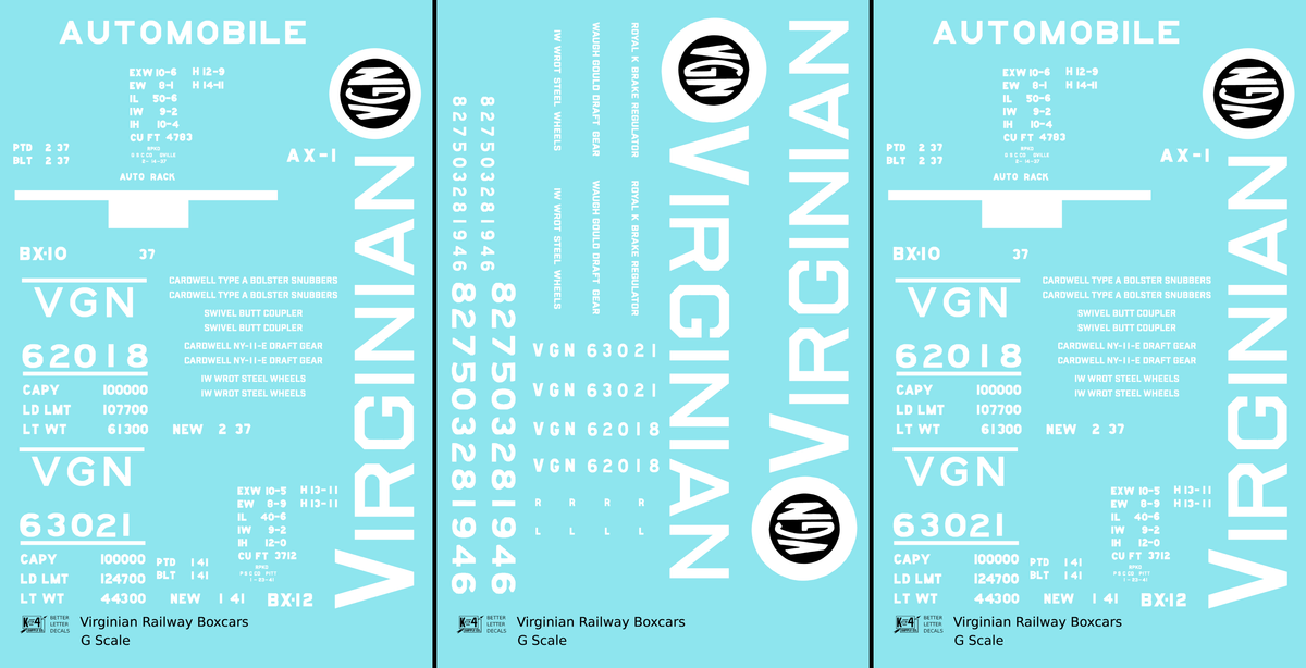 Virginian 40 / 50 Ft Boxcar White