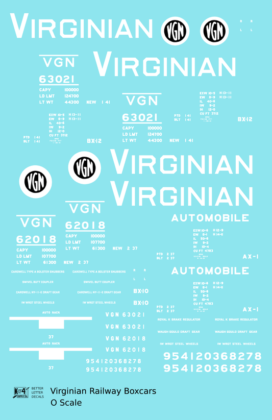 Virginian 40 / 50 Ft Boxcar White