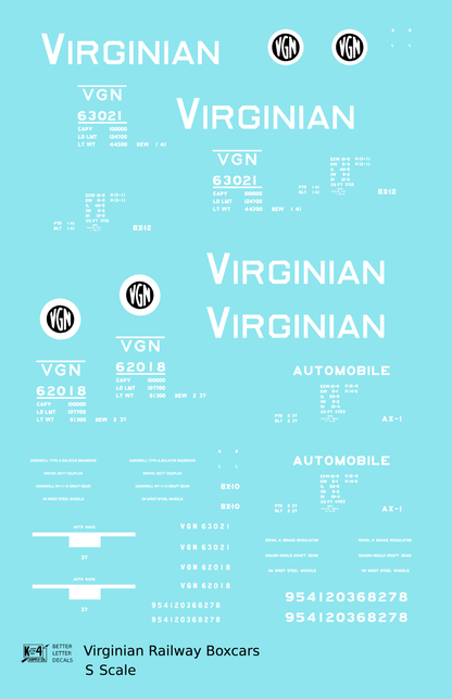 Virginian 40 / 50 Ft Boxcar White