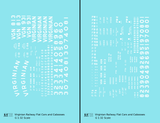 Virginian Flat Car and Caboose White  - Decal - Choose Scale