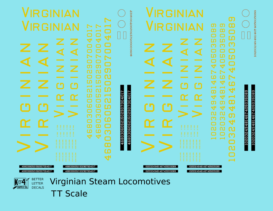 Virginian Steam Locomotive Dulux Gold