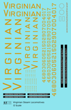 Virginian Steam Locomotive Dulux Gold  - Decal Sheet