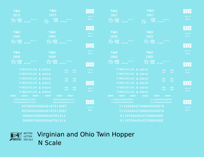 Virginian and Ohio Twin Hopper White V&O