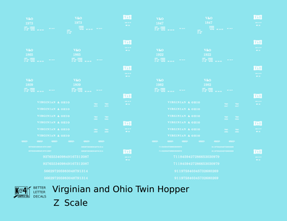 Virginian and Ohio Twin Hopper White V&O