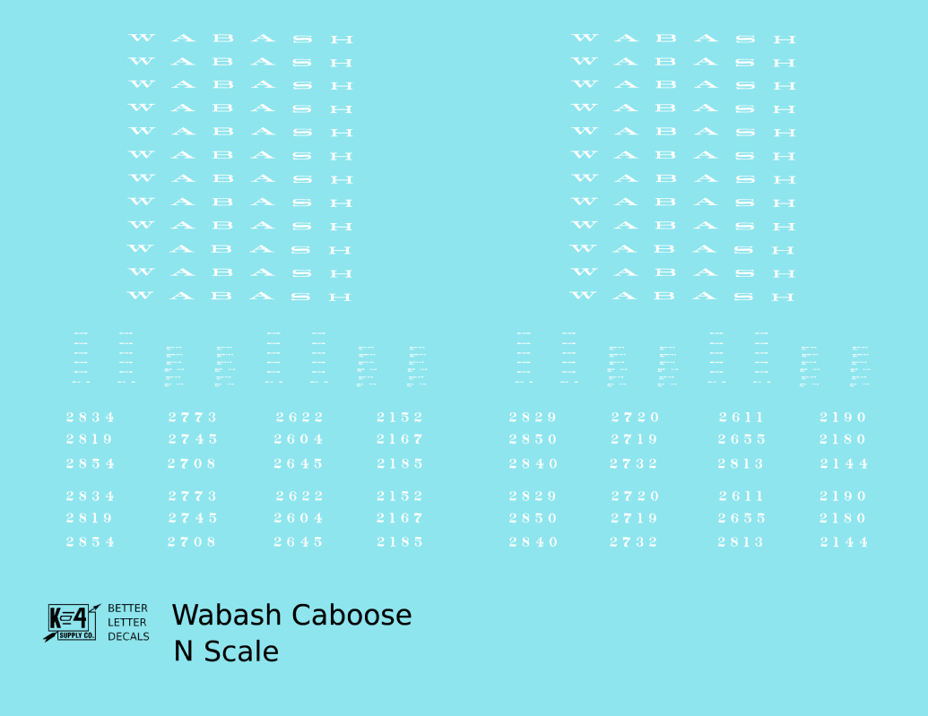 Wabash Railroad Caboose White