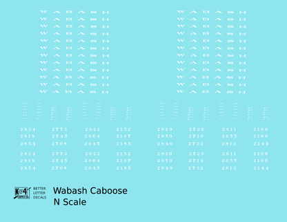 Wabash Railroad Caboose White