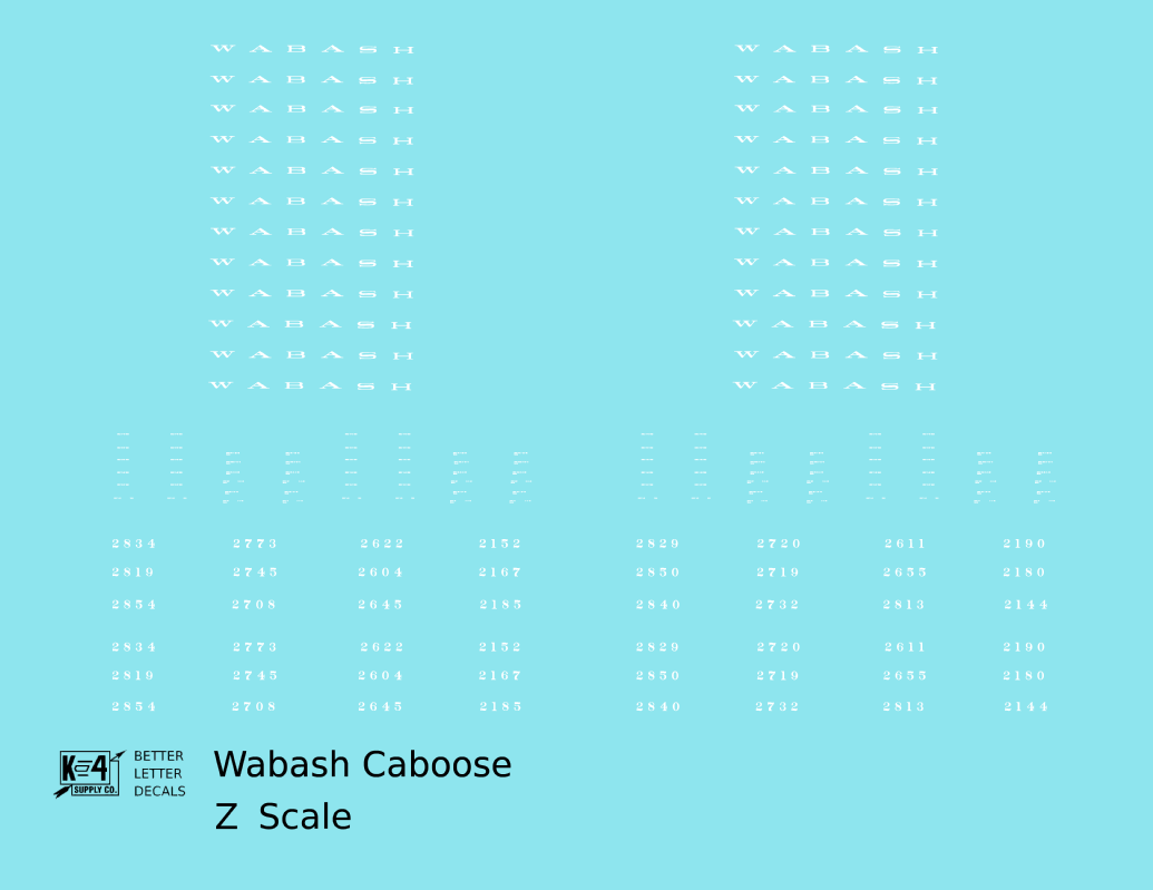 Wabash Railroad Caboose White