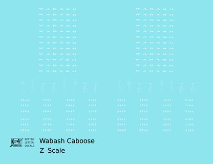 Wabash Railroad Caboose White