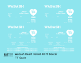 Wabash Railroad 40 Ft Boxcar White Heart Logo