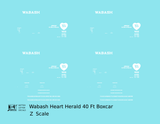 Wabash Railroad 40 Ft Boxcar White Heart Logo