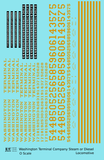 Washington Terminal Co. Steam Or Diesel Locomotive Dulux Gold  - Decal Sheet