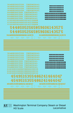 Washington Terminal Co. Steam Or Diesel Locomotive Dulux Gold  - Decal - Choose Scale