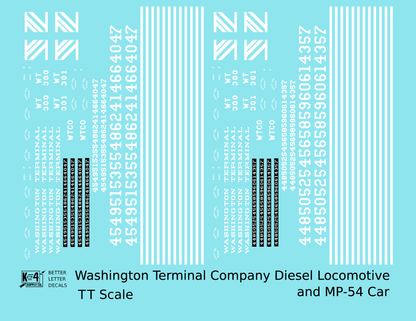 Washington Terminal Co. Diesel Locomotive White Blue Scheme