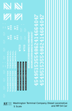 Washington Terminal Co. Diesel Locomotive White Blue Scheme - Decal - Choose Scale