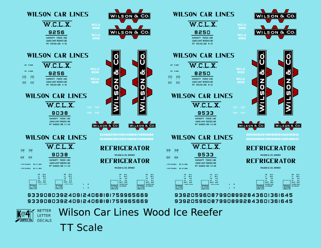 Wilson Car Lines Wood Ice Reefer Black