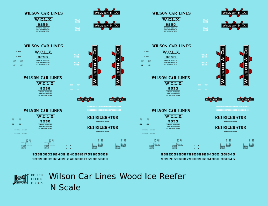 Wilson Car Lines Wood Ice Reefer Black