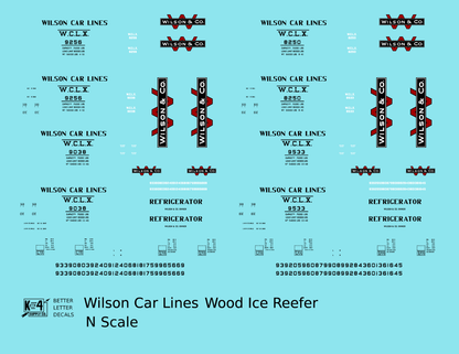 Wilson Car Lines Wood Ice Reefer Black