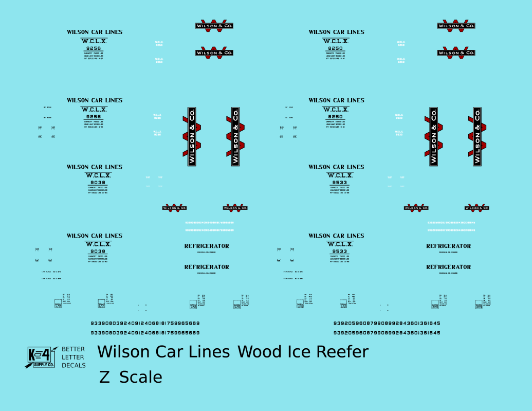 Wilson Car Lines Wood Ice Reefer Black