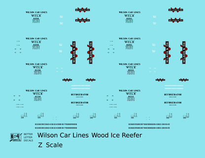 Wilson Car Lines Wood Ice Reefer Black