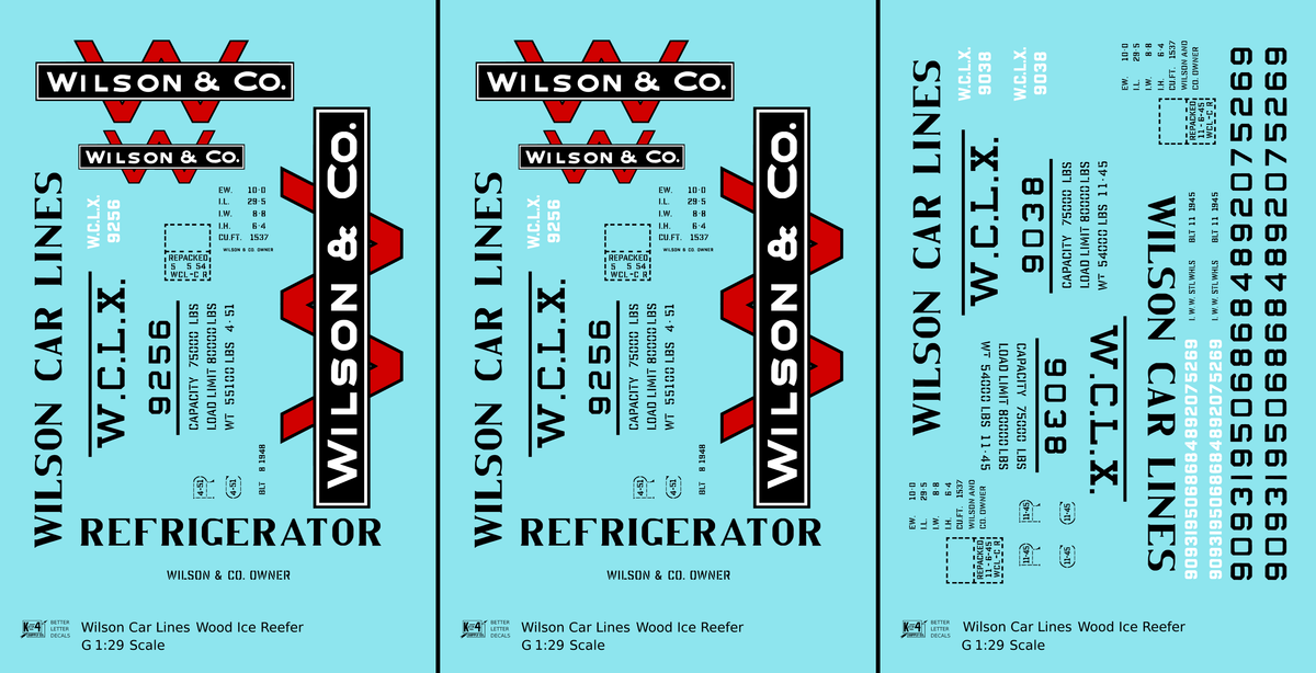 Wilson Car Lines Wood Ice Reefer Black