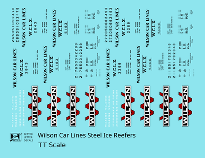 Wilson Car Lines Steel Ice Reefer Red White and Black
