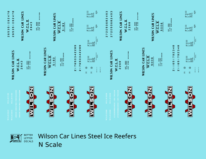 Wilson Car Lines Steel Ice Reefer Red White and Black