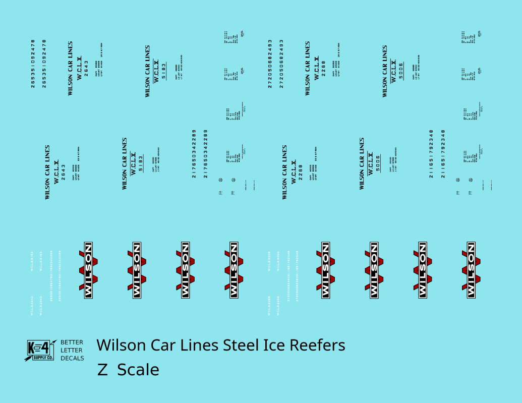 Wilson Car Lines Steel Ice Reefer Red White and Black