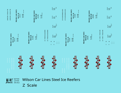 Wilson Car Lines Steel Ice Reefer Red White and Black