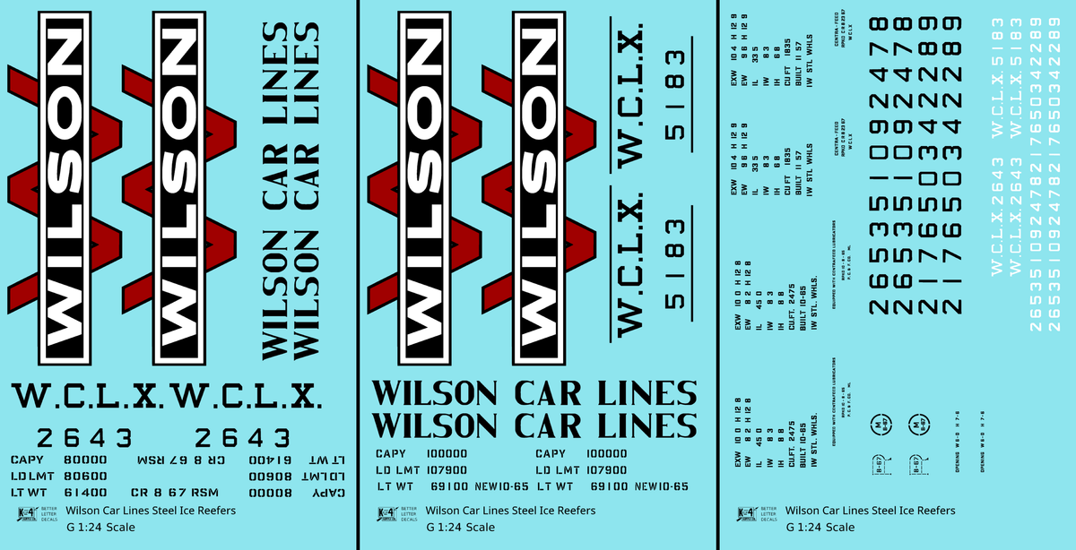 Wilson Car Lines Steel Ice Reefer Red White and Black