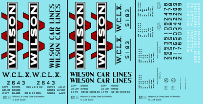 Wilson Car Lines Steel Ice Reefer Red White and Black