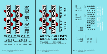 Wilson Car Lines Steel Ice Reefer Red White and Black